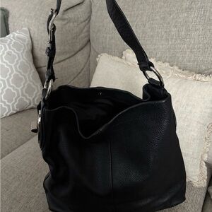 Black Coach Women's Leather Shoulder Bag - Classic Hobo Style